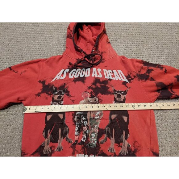 City Morgue Adult Small As Good As Dead Tour Hoodie Volume II 2 Tie Dye Red Dogs - Picture 11 of 13